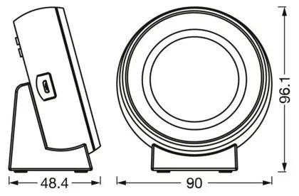 Ledvance NIGHTLUX LED digitális ébresztőóra, 0,3W, 5V, 3000/4000/6500K