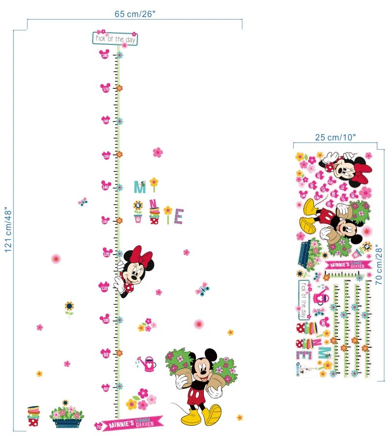 Falmatrica"Gyerek méter - Mickey és Minnie" 65x121 cm