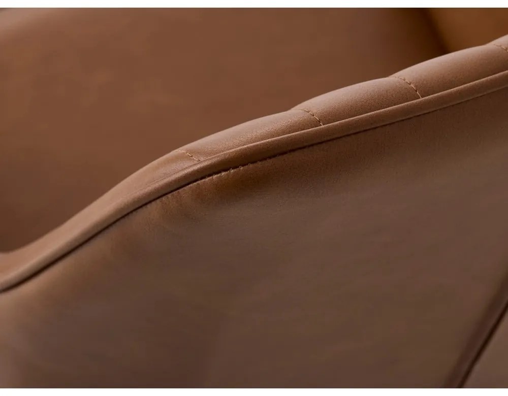 Barna kárpitozott karfás étkezőfotel szett 2 db-os Nolan Stripe – Unique Furniture