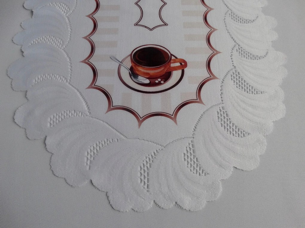 Mg Futófelület Fehér Csésze Barna szín 50x90 lengyel