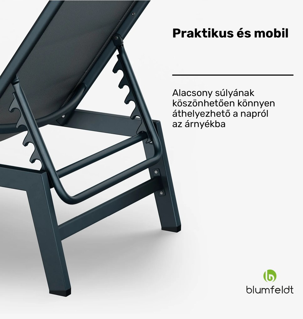 Renazzo Lounge Napozóágy | 120 kg teherbírás | 5 fokozat | vízlepergető