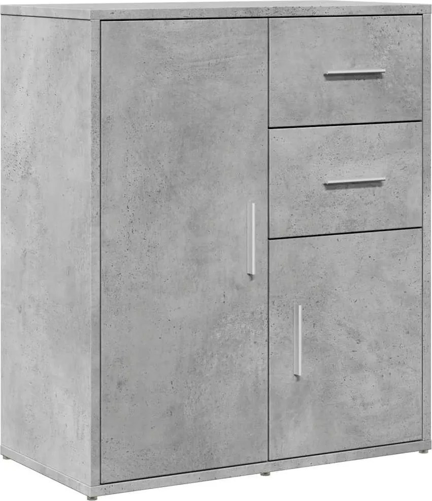 vidaXL betonszürke szerelt fa tálalószekrény 60 x 31 x 70 cm
