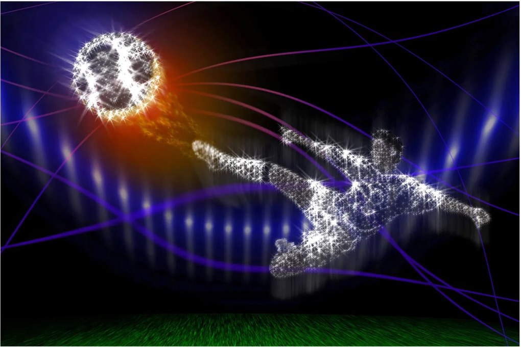 A kép egy futballista egy ugrás (90x60 cm)