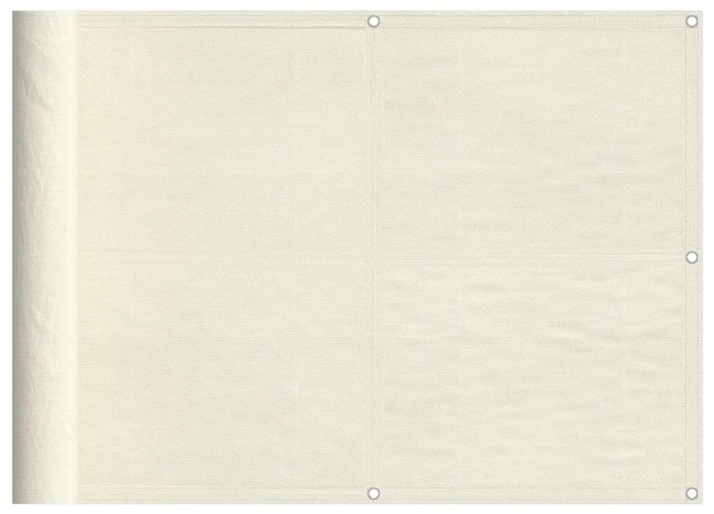 krémszínű 100% oxford poliészter erkélyparaván 75 x 1000 cm