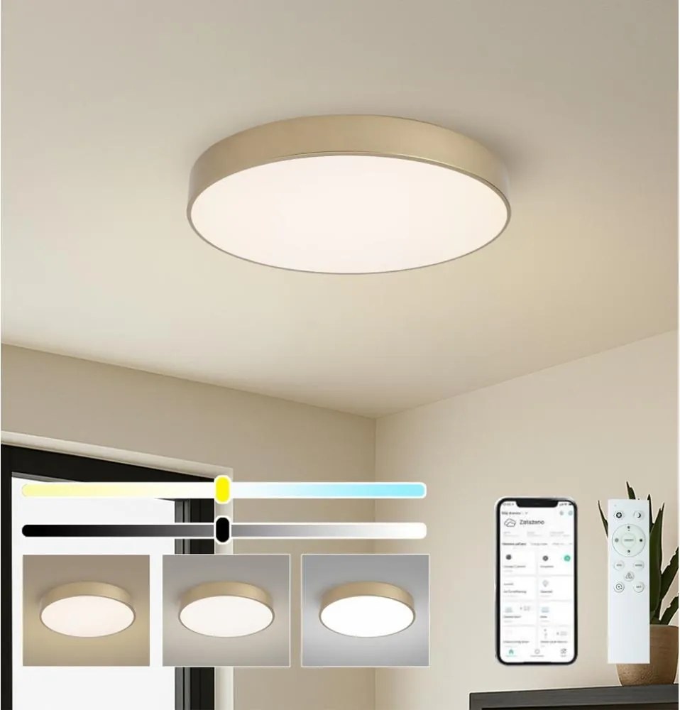 BRILAGI-LED Dimmelhető POOL SMART LED világítótest/60W/230V 50 cm Wi-Fi Tuya arany + távirányító