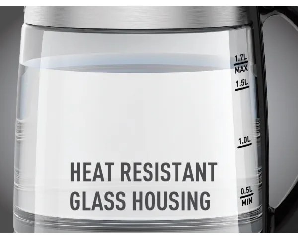 Tefal - Vízforraló GLASS 1,7 l 2200W/230V króm