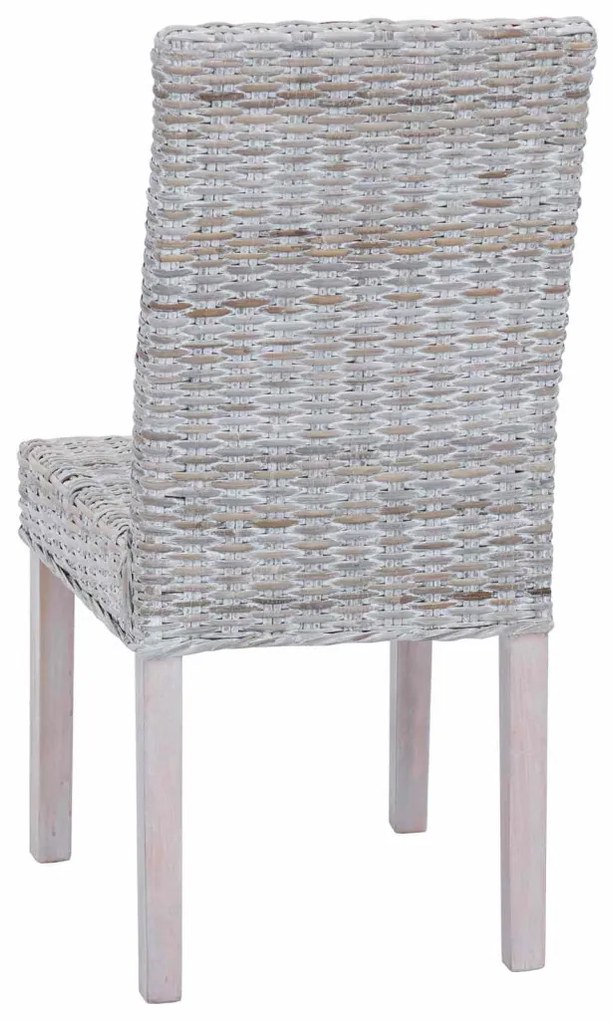 Étkezőszék 2 pcs Fehér Mosás 45 x 54 x 93 cm Tömör Mahagóni Fa