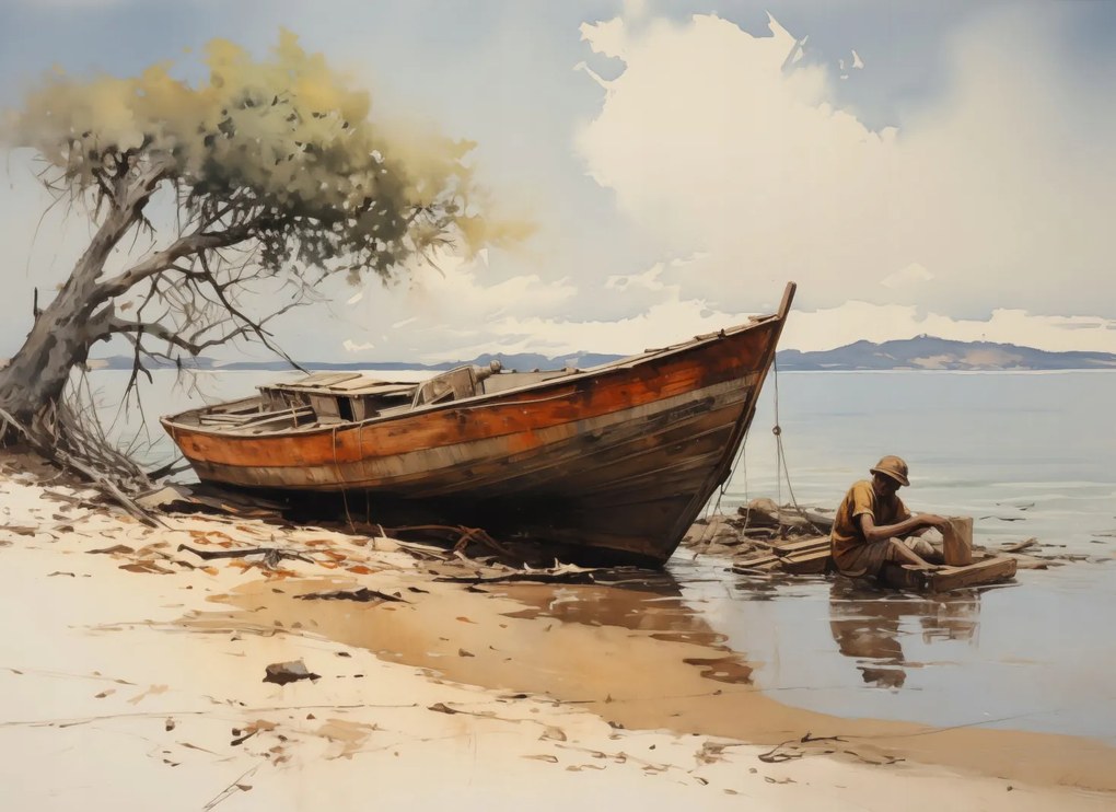 Poszter 55x40cm Nyugodt tengerpart