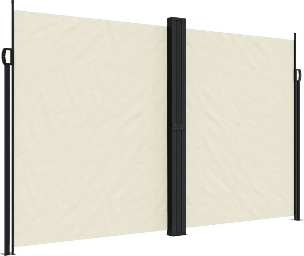 vidaXL krémszínű behúzható oldalsó napellenző 200 x 1200 cm