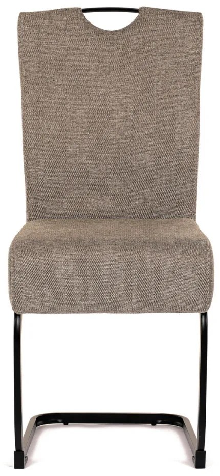 Scaun cu picior tip sanie cu șezut flexibil culoare Trüffel DCL-E2008