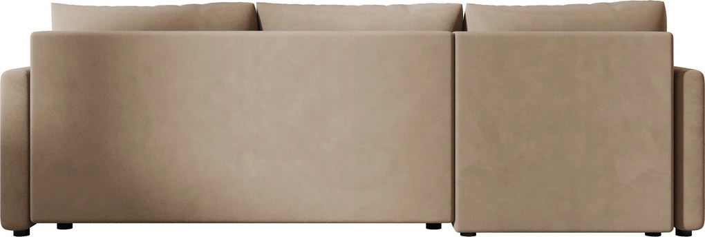 VENORIA L alakú kihúzható sarokkanapé, 220x143 cm, bézs + 2 párna INGYEN