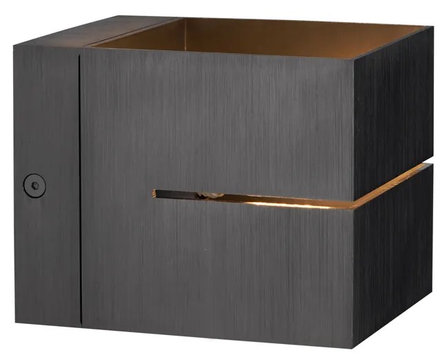 Modern fegyveracél fali lámpa fényeffektussal - Transfer Groove