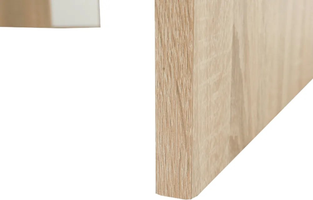 Sarok számítógépasztal, sonoma tölgyfa/fehér, MAURUS NEW MA11