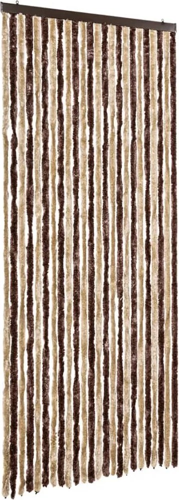 vidaXL bézs és világosbarna zsenília rovarfüggöny 100 x 220 cm