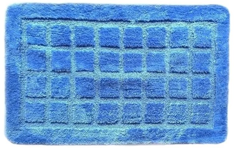 Fürdőszobaszőnyeg kocka Kék 50x80 cm TiaHome