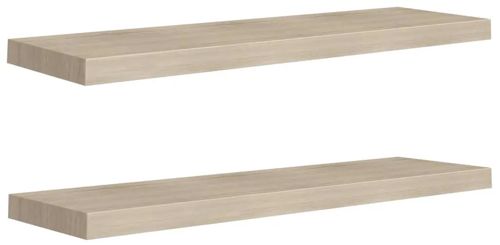 2 db kék MDF lebegő fali polc 90 x 23,5 x 3,8 cm