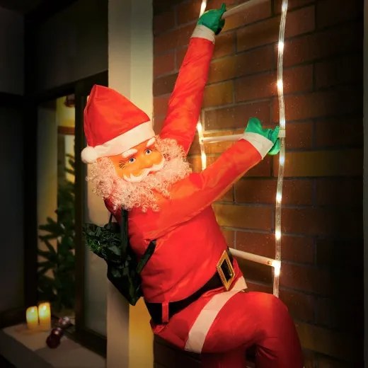 monzana® Mikulás létrán - 120 LED diódával