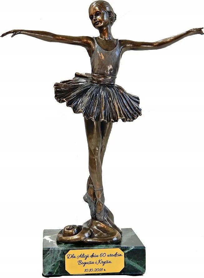 Balerina Táncoló Figura Márvány Gravírozás V