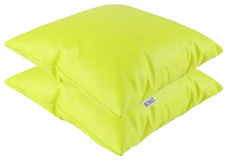 EMI lime színű műbőr párna, Egyedi varrás - kérjük, a méreteket a megjegyzésben tüntesse fel