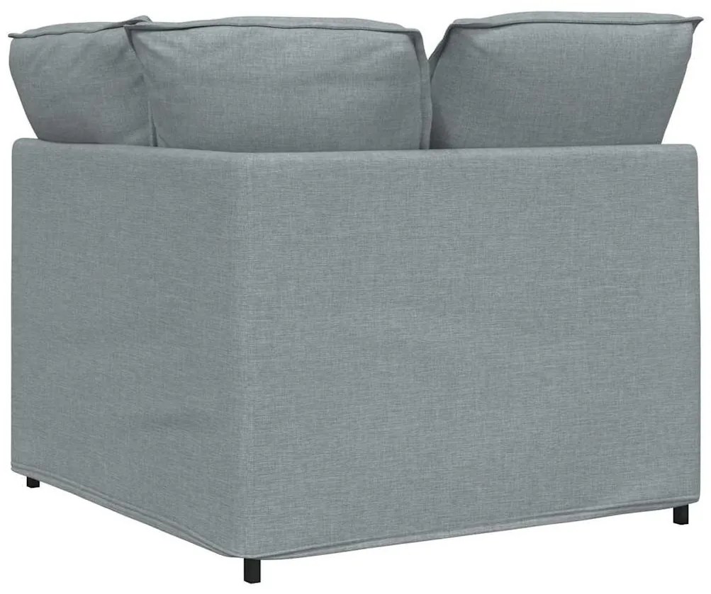 világosszürke moduláris kanapé sarokmodul párnákkal 100 cm