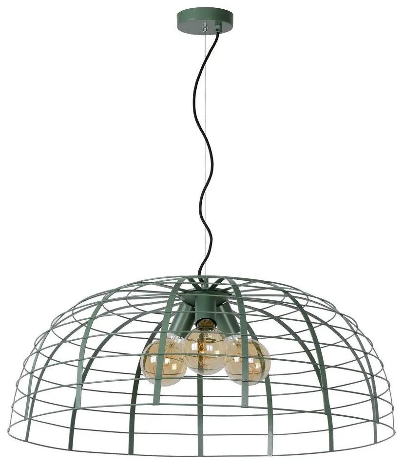 Lucide 45449/76/37 - Csillár zsinóron ELODIE 3xE27/40W/230V türkiz