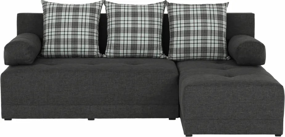 Sarokgarnitúra készlet, szürke melír / mintázott, jobb, MEXX