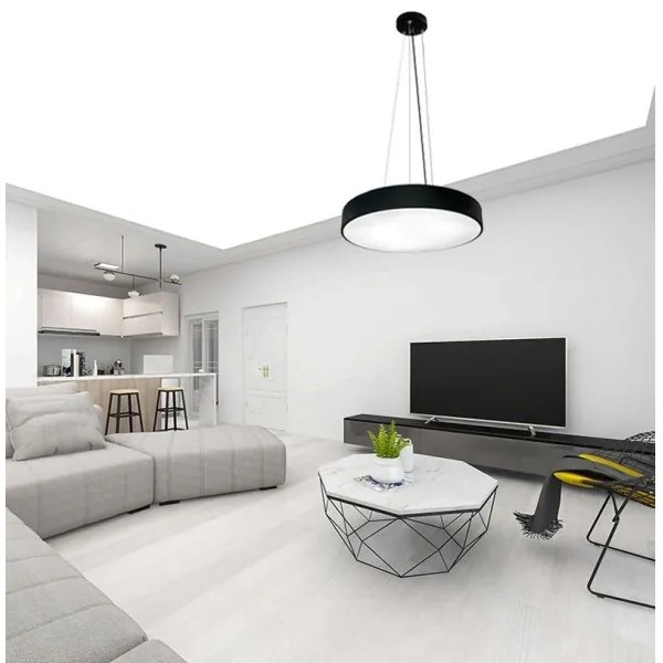 LED dimmelhető csillár zsinóron LED/50W/230V 3000-6500K fekete + távirányítás