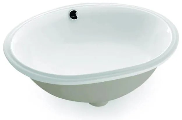 Bathco 0053 - Süllyesztett mosdó ANCONA 55x41 cm porcelán/fehér