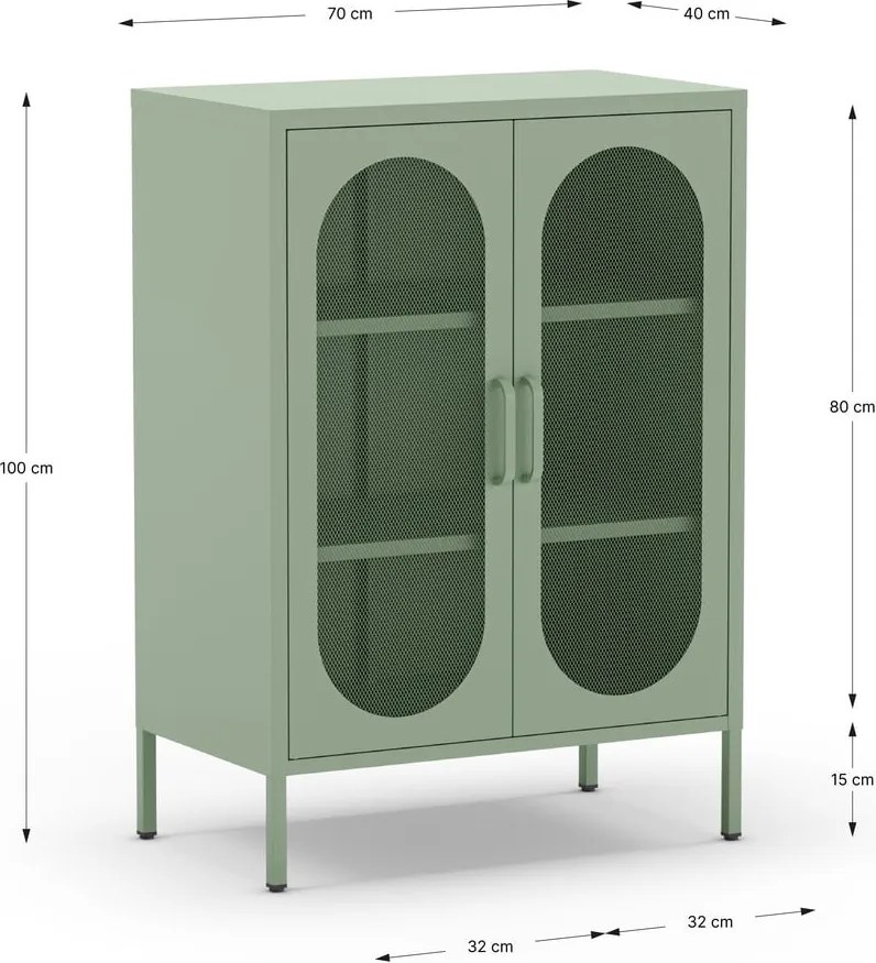 Mentazöld szekrény 70x100 cm Diora – Marckeric