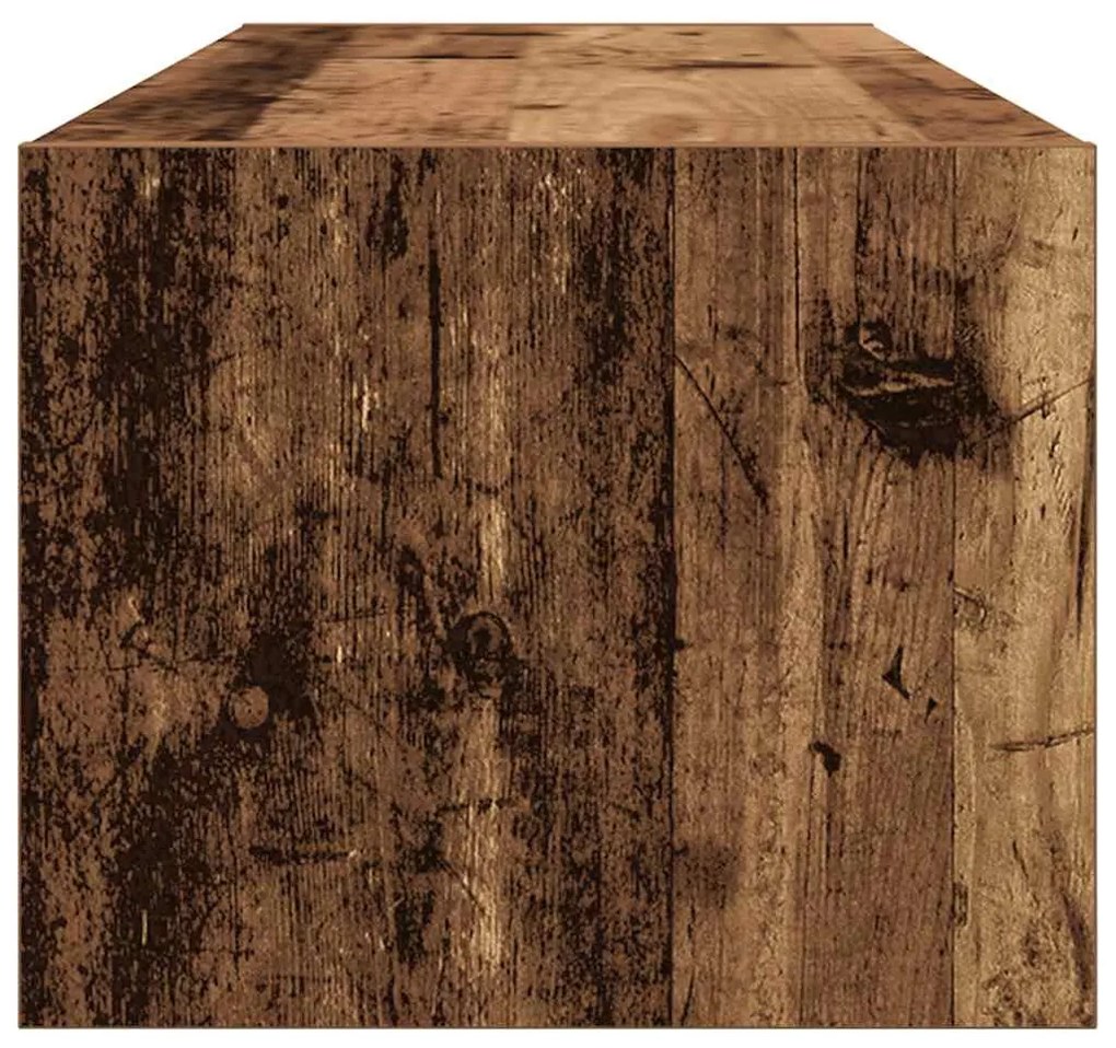 antik fa színű szerelt fa TV-szekrény 100x31x25,5 cm