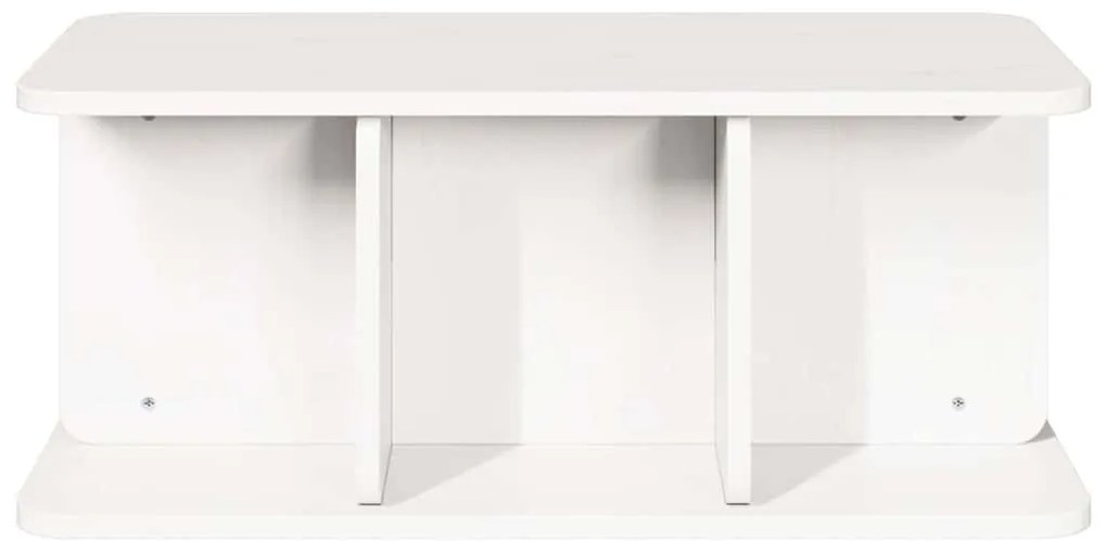 Dohányzóasztal Fehér 80 x 39,5 x 33,5 cm Tömör fenyőfa