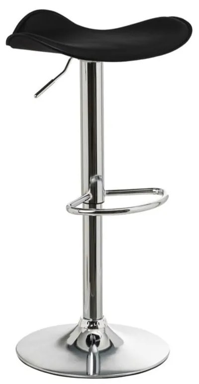 Fekete kárpitozott állítható magasságú bárszék szett 2 db-os (ülésmagasság 73 cm) – Casa Selección