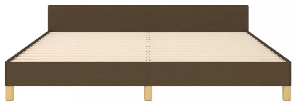 sötétbarna szövet ágykeret matrac nélkül 160 x 200 cm