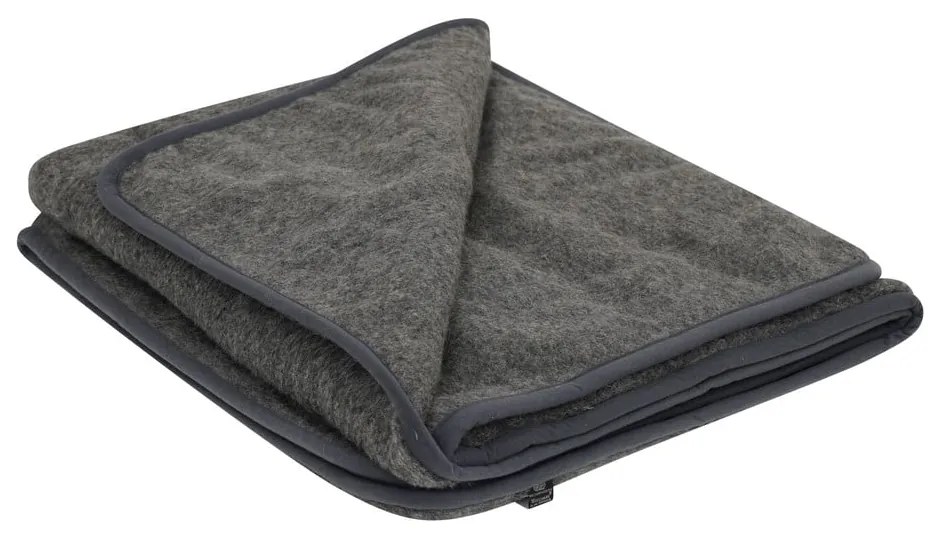 Sötétszürke merinói gyapjú takaró, 130 x 170 cm - Native Natural
