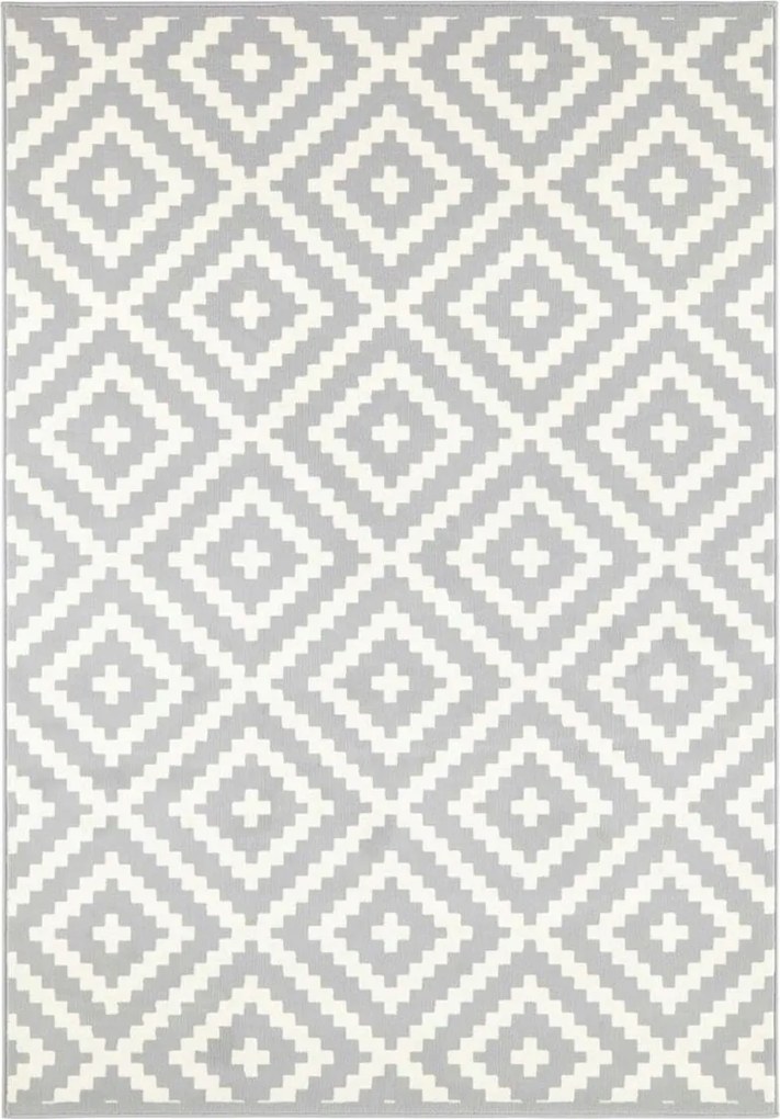 Modern szőnyeg 200x290cm nappaliba, szürke-krémszínű, puha szőrrel