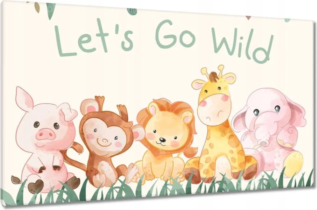 Vászonkép 120x70 Lets go wild Aranyos állatok