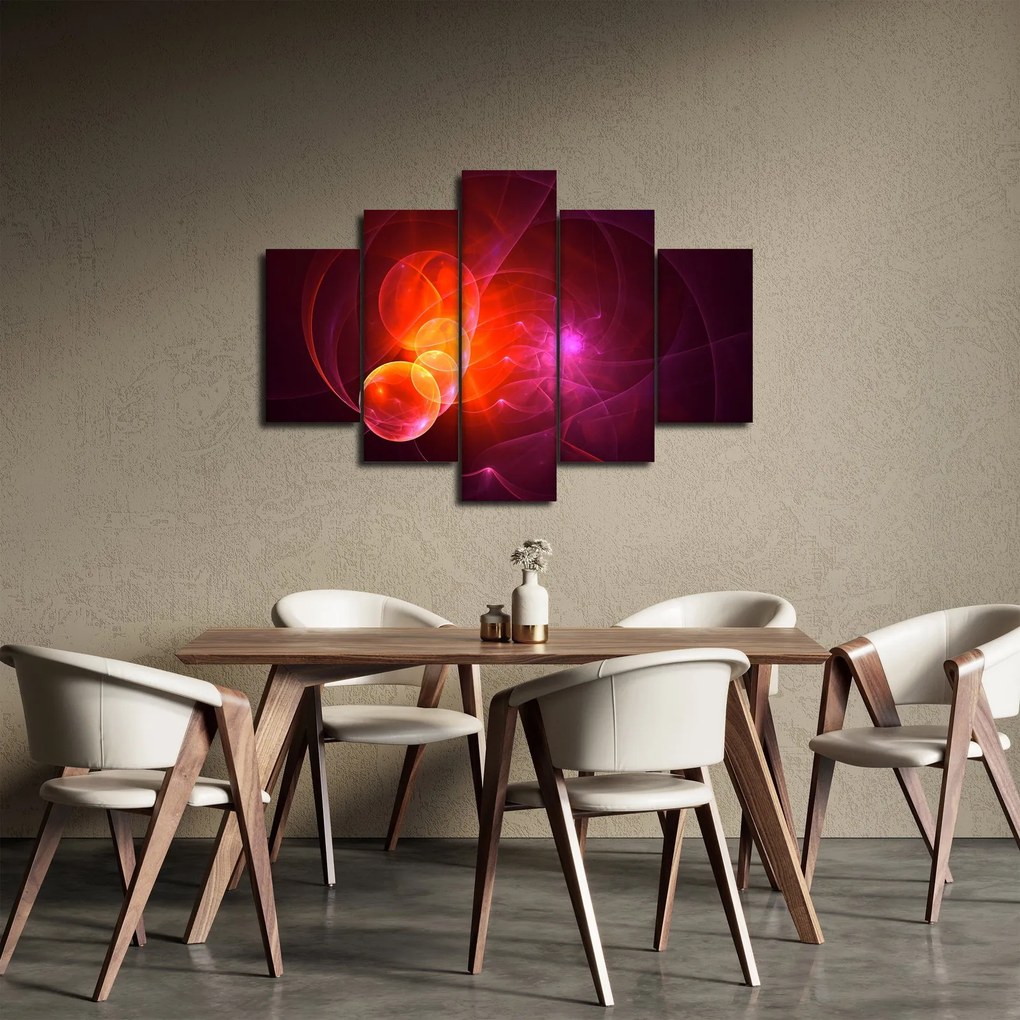 Modern rózsaszín absztrakció képe (150x105 cm)