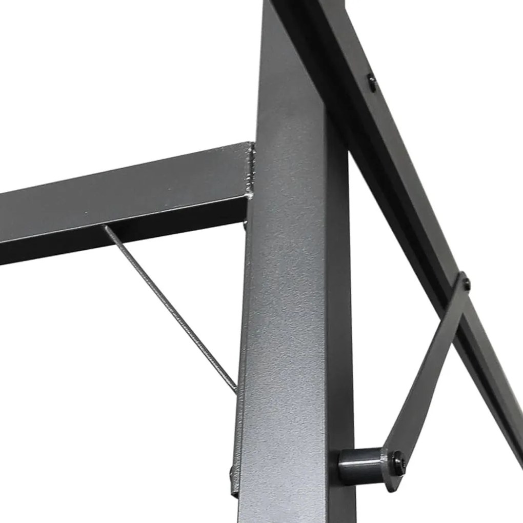 antracitszürke pergola behúzható tetővel 589 x 292 x 230 cm