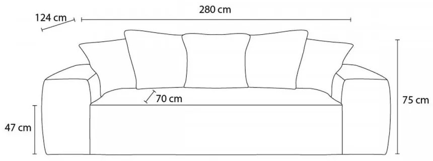 Zöld kordbársony kanapé 280 cm Voltaire – Bobochic Paris