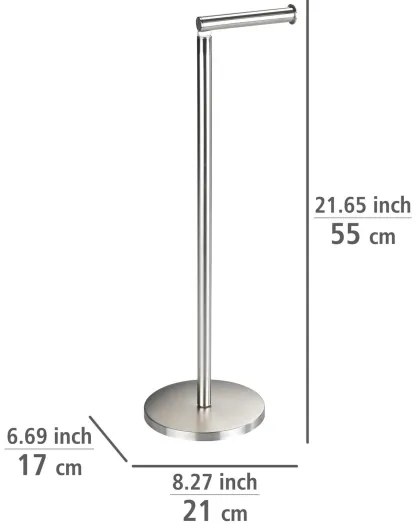 WENKO 22985100 - WC-papírtartó 21x55 cm rozsdamentes acél/ezüst