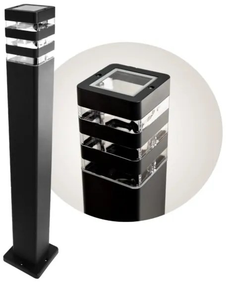 Kültéri lámpa SANTA 1xE27/60W/230V IP54 79,5 cm fekete