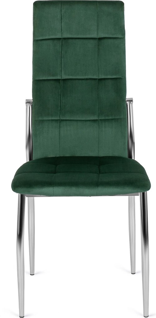 Szék zöld színben, bársony kárpittal. MOLLY