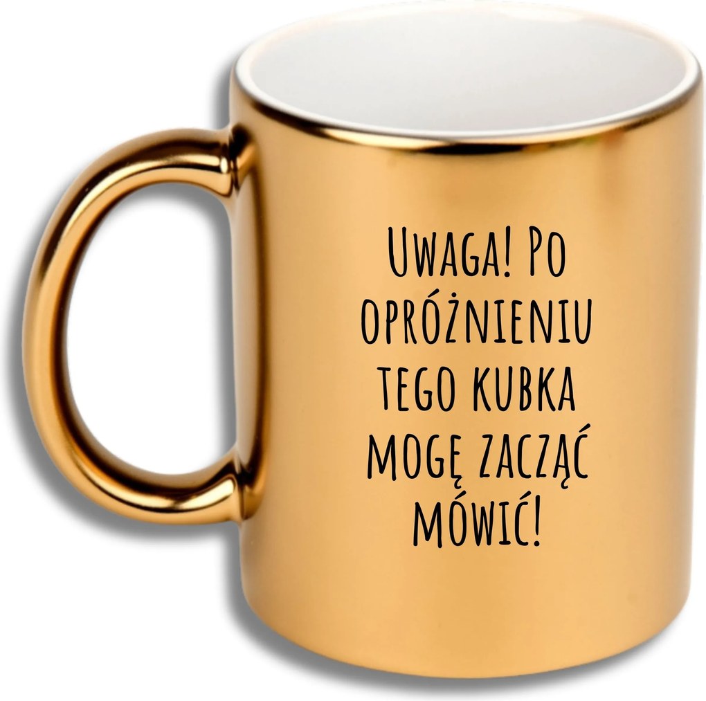 Bögre Arany Ajándék Különböző Alkalmak Ajándék Figyelem Elkezdhetek Beszélni