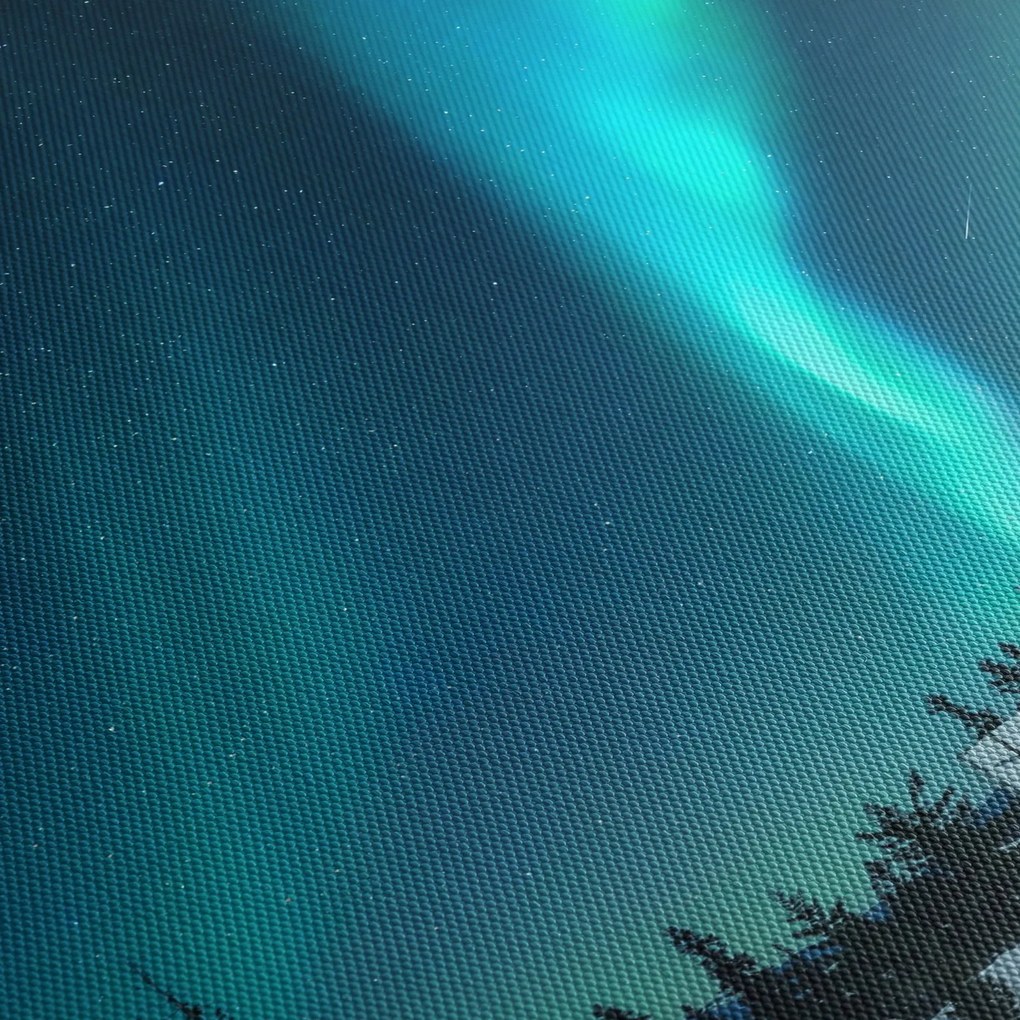 Kép - Aurora Borealis (órával) (90x30 cm)