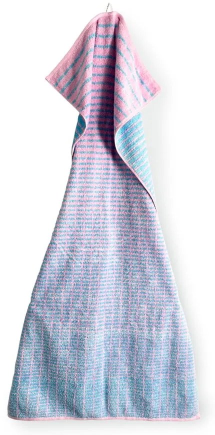 Kék-rózsaszín frottír bambuszkeverék fürdőlepedő 70x140 cm Nuance – JUNA