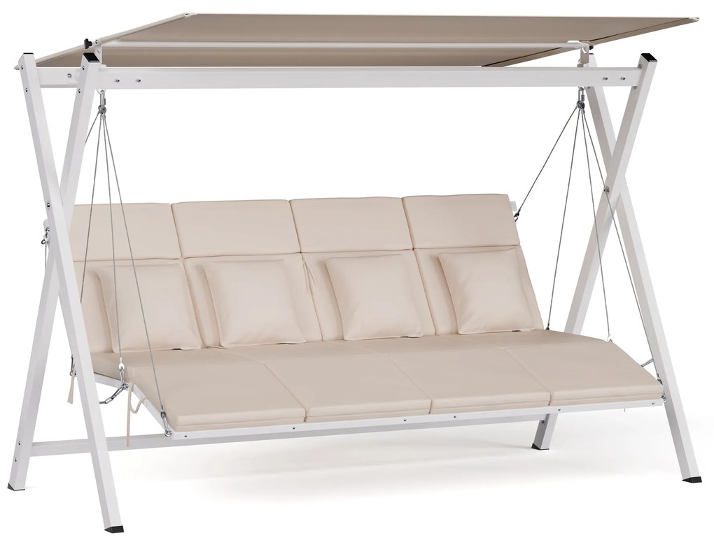 Blumfeldt FlexiSwing hollywoodi hinta 4 üléses Állítható háttámla + napellenző, időjárásálló