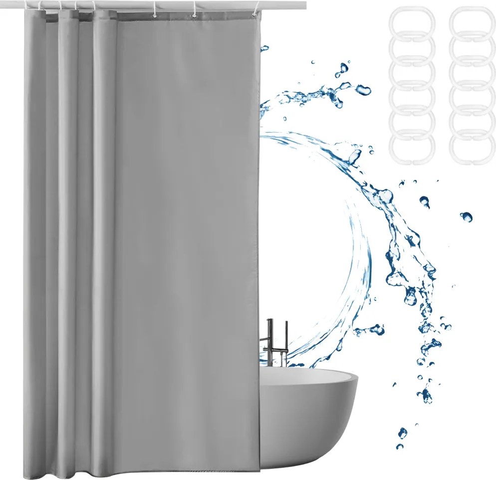 Függöny Fürdőszobai Textil Zuhanyfüggöny 200X240CM Strapabíró