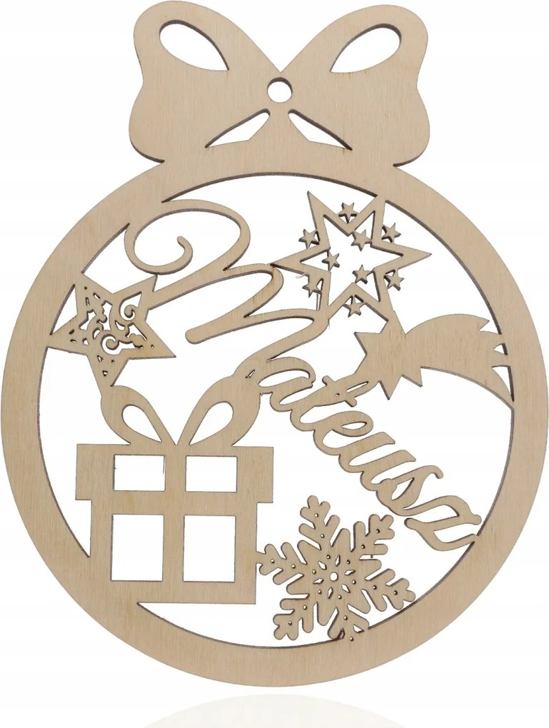 Nagy Fa Karácsonyi gömb Bármilyen Név Ajándék Karácsony Decoupage
