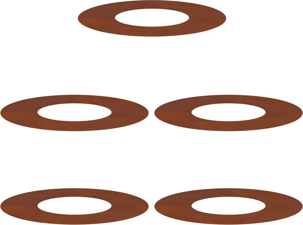 vidaXL Alkalmas lapos fa gyűrűkhez 5 pcs Barna Ø30 / 60 cm