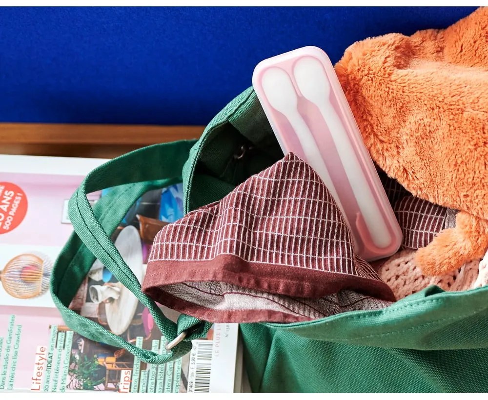 Fehér-világoskék műanyag gyerek kanál szett 2 db-os Sailors bay – Mepal